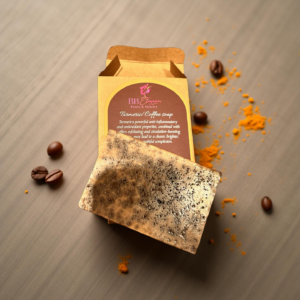 Turmeric/coffee soap